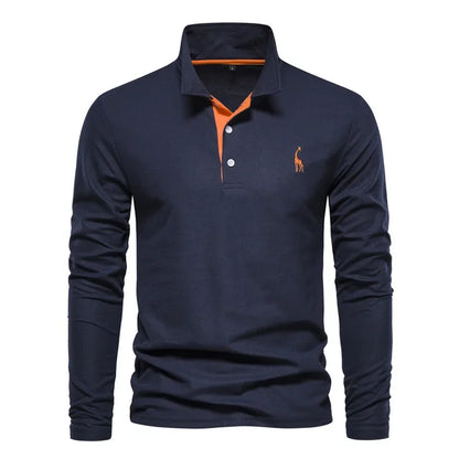 Audren - Elegant Long Sleeve Polo Shirt