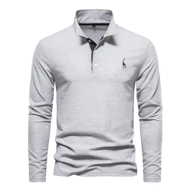 Audren - Elegant Long Sleeve Polo Shirt