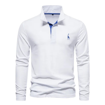 Audren - Elegant Long Sleeve Polo Shirt