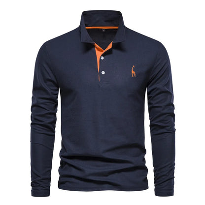 Audren - Elegant Long Sleeve Polo Shirt