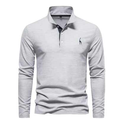 Audren - Elegant Long Sleeve Polo Shirt