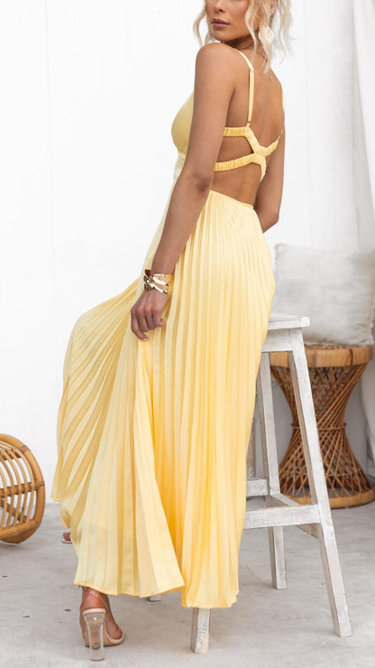 Inaya - Elegant Pleated Long Dress