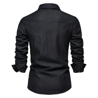 Avantea - Elegant Denim Shirt