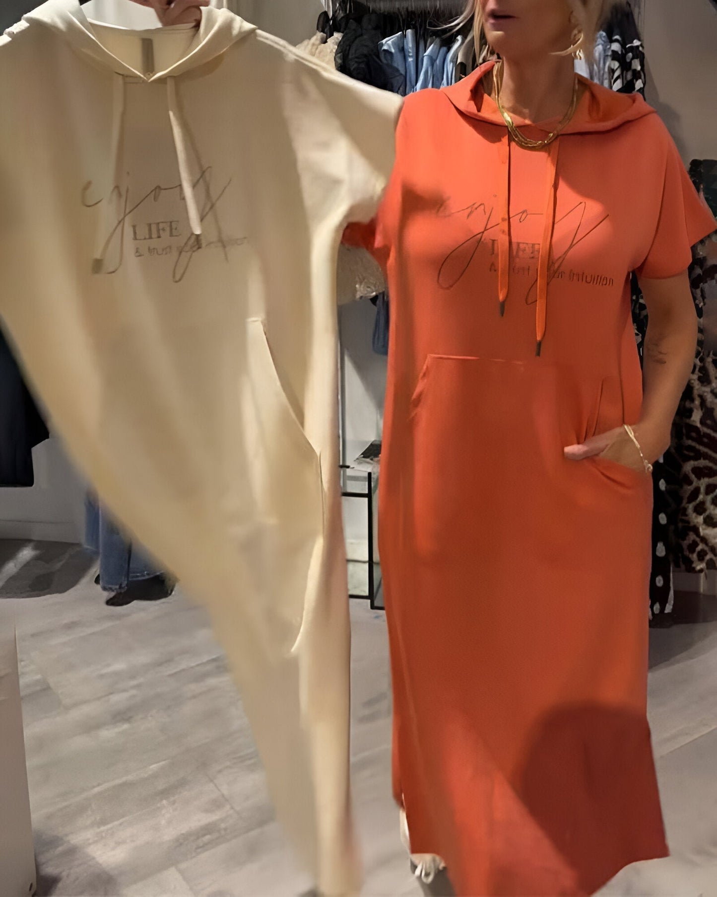 Saskia - Casual Hooded Dress