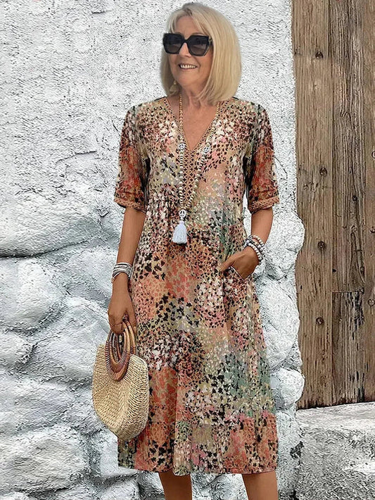 Women's floral midi dress