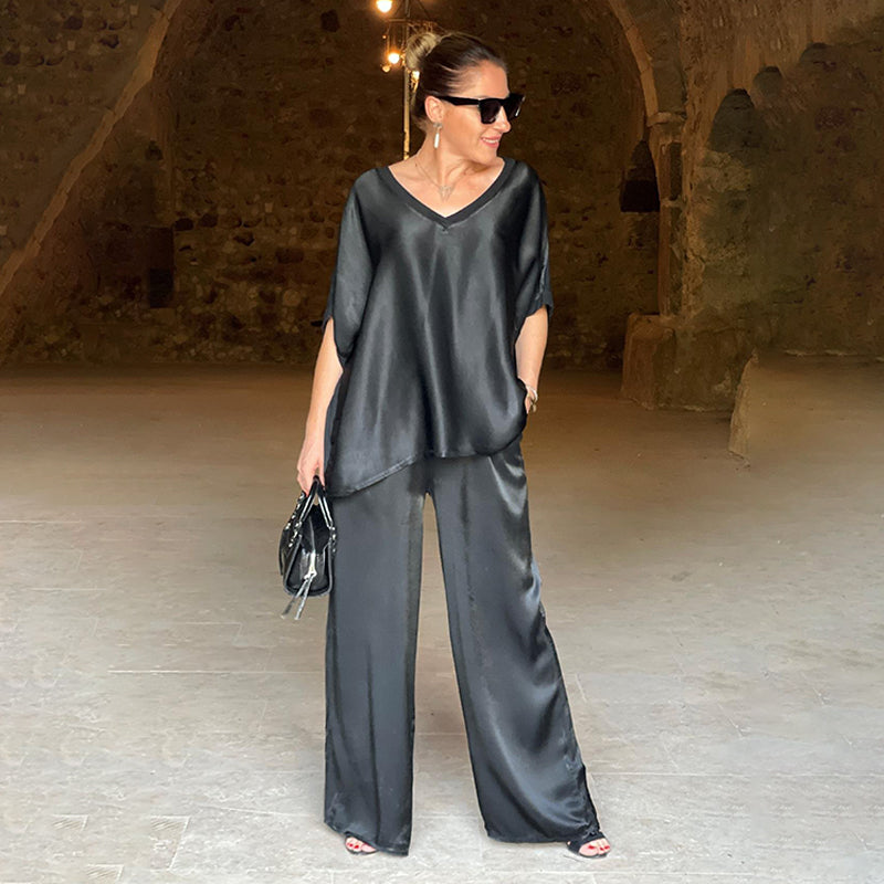 Pauline - Shiny Satin Set