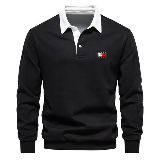 TH Men's Long Sleeve Polo Shirt