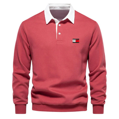 TH Men's Long Sleeve Polo Shirt