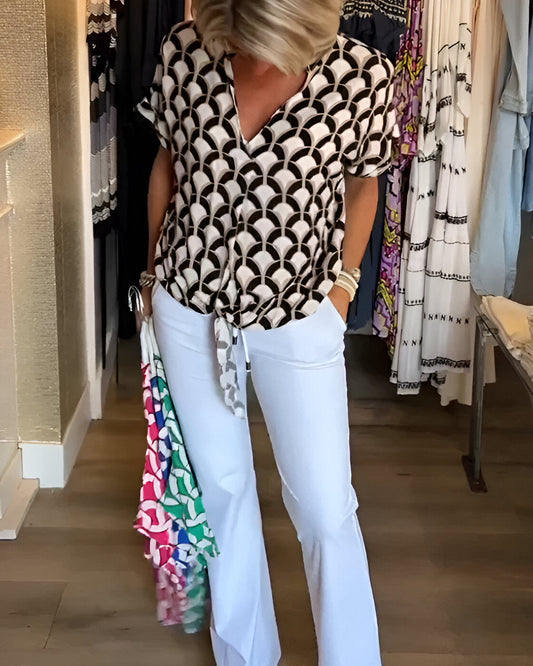 Elena - Printed Casual Top
