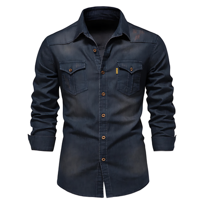 Avantea - Elegant Denim Shirt