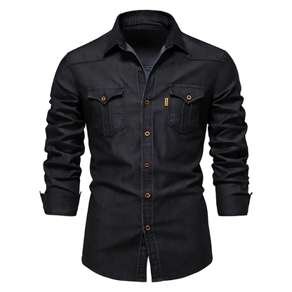 Avantea - Elegant Denim Shirt