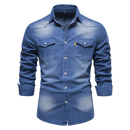 Avantea - Elegant Denim Shirt
